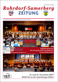 RSZ Rohrdorf-Samerberg ZEITUNG Ausgabe November 2019