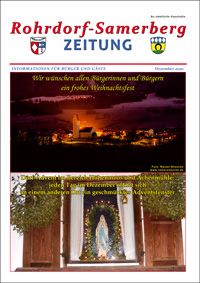 RSZ Rohrdorf-Samerberg ZEITUNG Ausgabe Dezember 2020